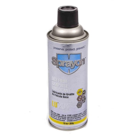 Krylon Sprayon LU204 - Dry Graphite Lubricant, Size: 16 oz - Net Wt 10 oz S00204000